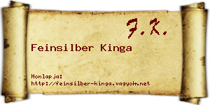 Feinsilber Kinga névjegykártya